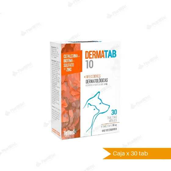 Medicamento Veterinario DERMA TAB-20 MG X 30 TB | PharMiVet - Farmacias Veterinarias