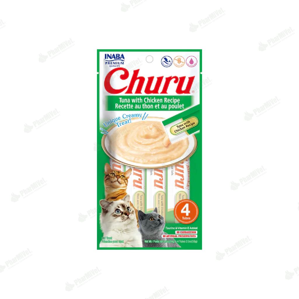 CHURU TUNA WITH CHIKEN RECIPE X 4 TUBOS (602)